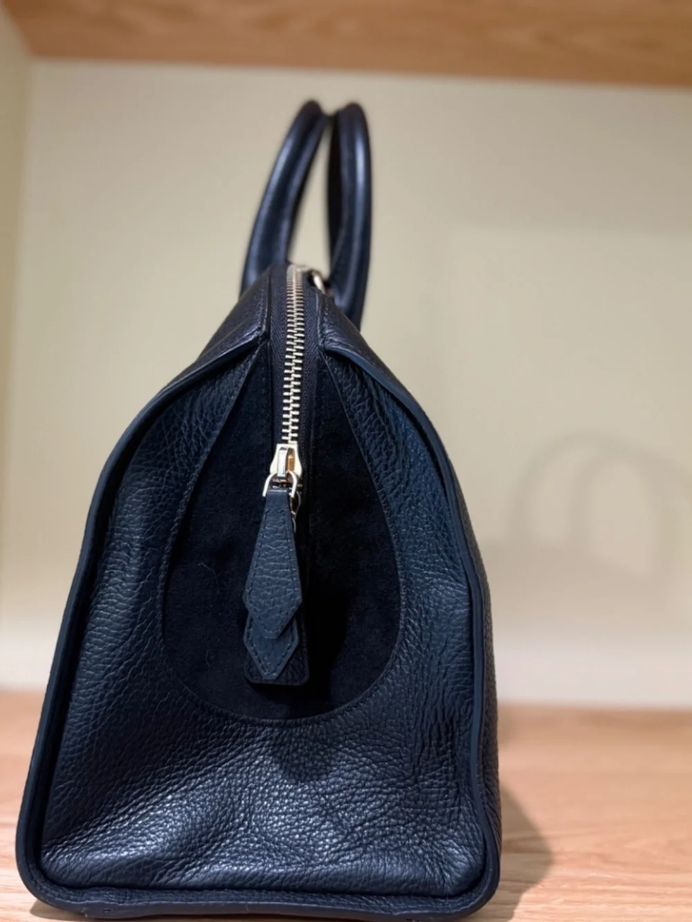 Roberto Cavalli Vitello Stampa Dollaro Black Pebbled Leather Satchel